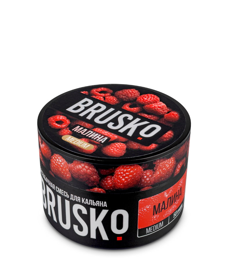 Brusko Raspberry – טבק לנרגילה בטעם פטל אריזת טבק לנרגילה Brusko Raspberry בטעם פטל מתוק