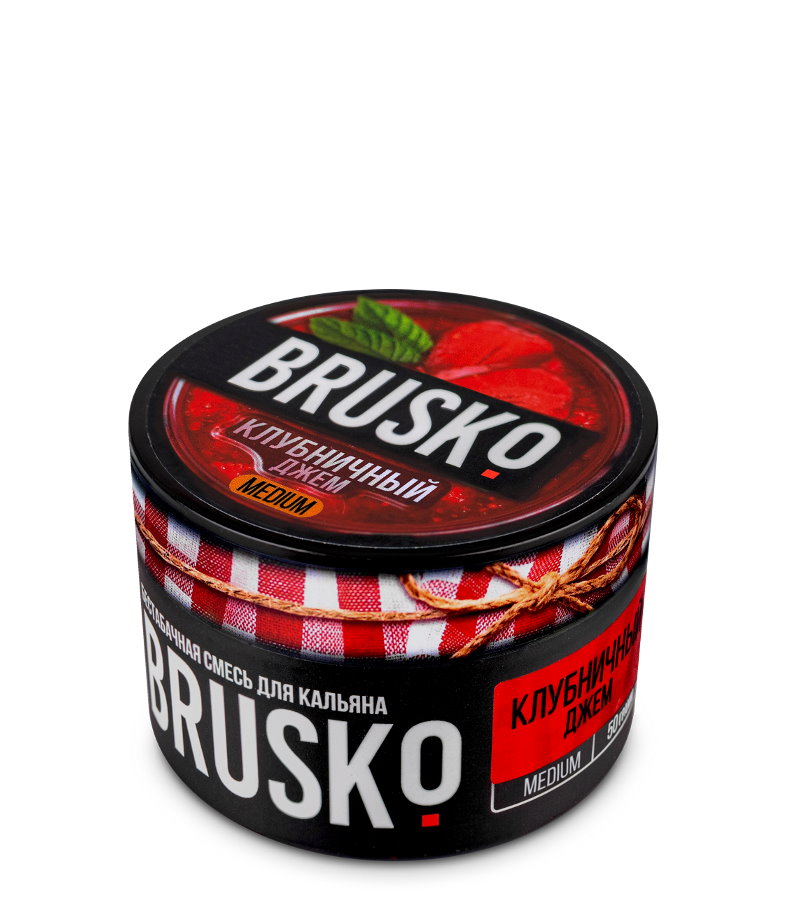 Brusko Strawberry Jam – טבק לנרגילה בטעם ריבת תות אריזת טבק לנרגילה Brusko Strawberry Jam בטעם ריבת תות מתוקה